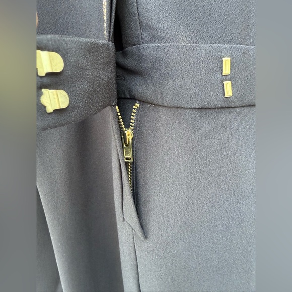 Rachel Rachel Roy Black Sleeveless Jumpsuit Gold Stud Trim Straight Leg Sz 2 NWT - Picture 15 of 16